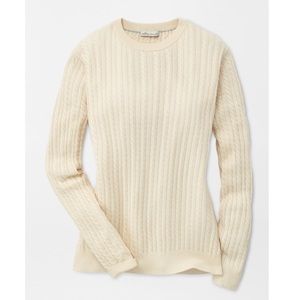 Peter Millar Women’s Cream Cable Cashmere Sweater